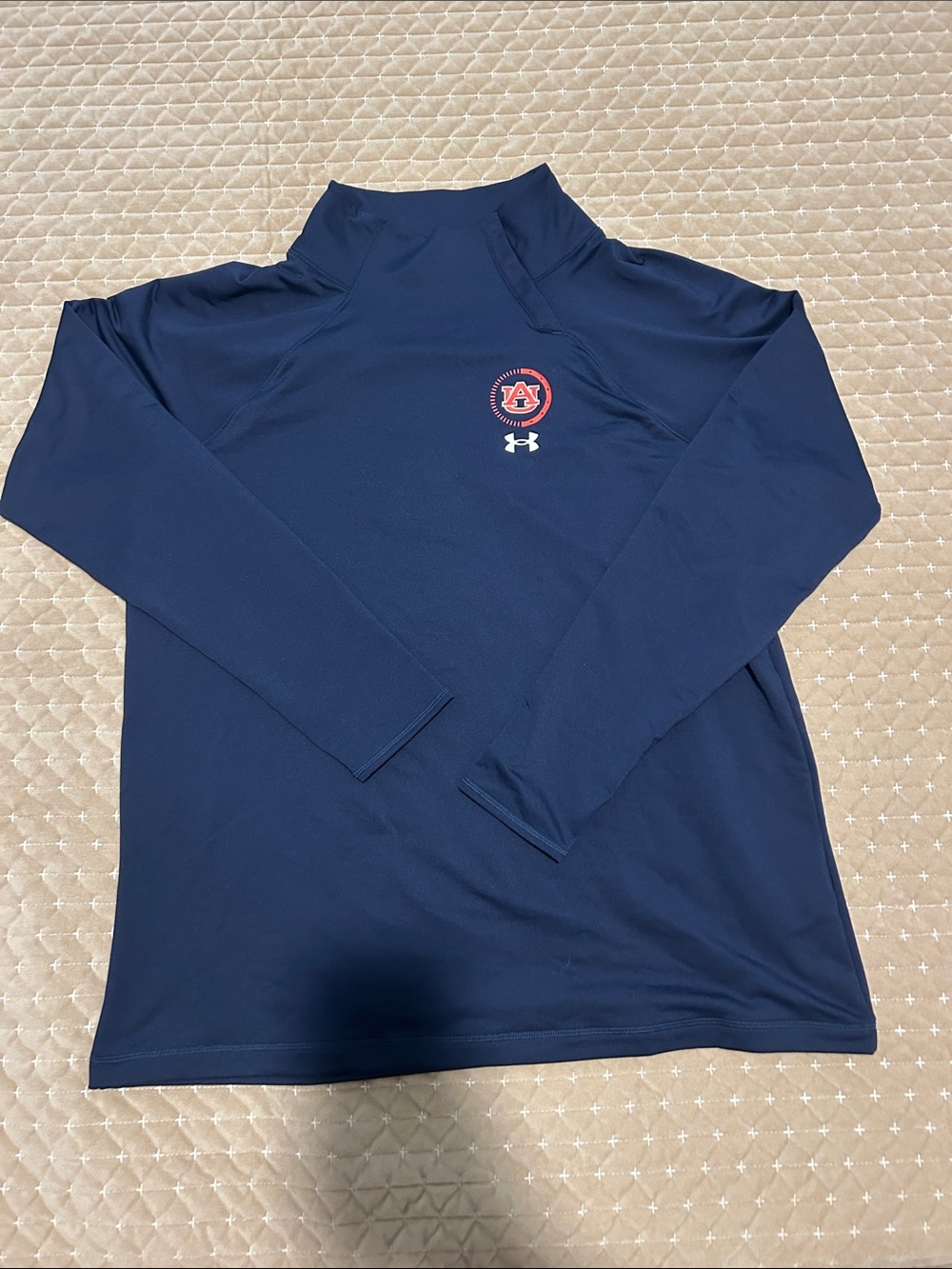 Under Armour Navy Pullover with Auburn Crest